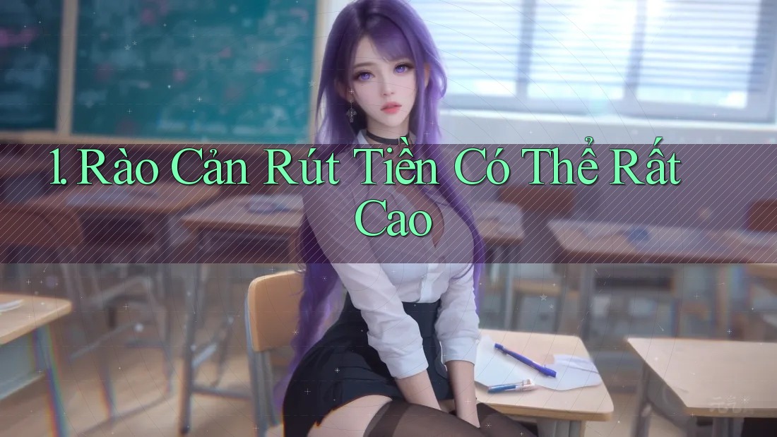 1. Rào Cản Rút Tiền Có Thể Rất Cao 1. Rào Cản Rút Tiền Có Thể Rất Cao