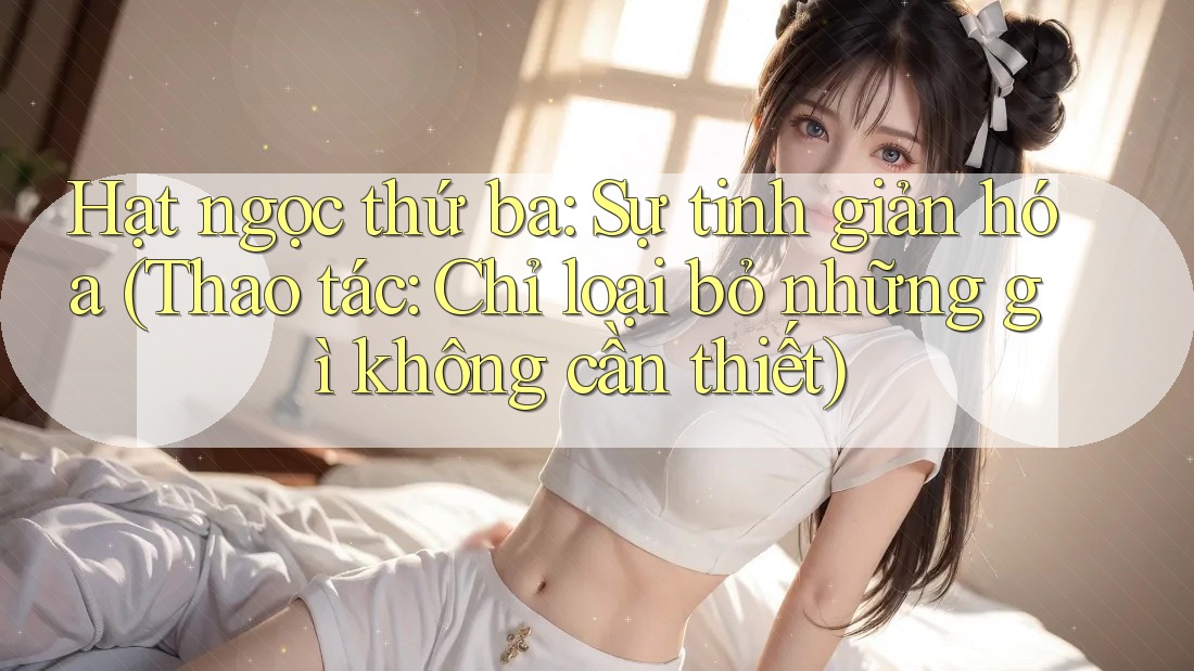 Hạt ngọc thứ ba: Sự tinh giản hóa (Thao tác: Chỉ loại bỏ những gì không cần thiết)