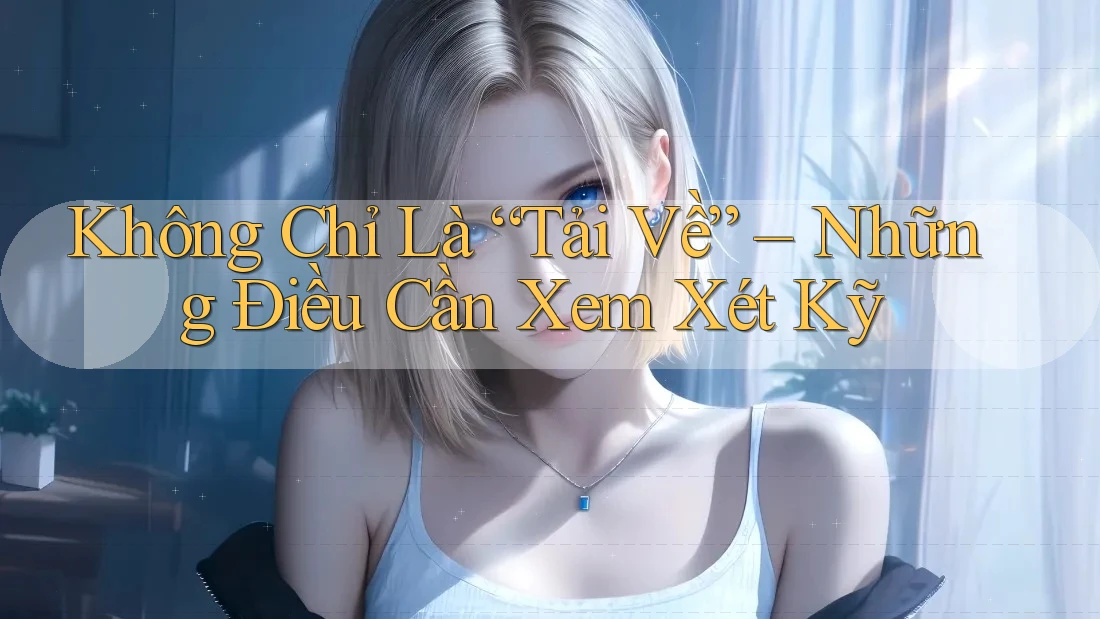 Không Chỉ Là “Tải Về” – Những Điều Cần Xem Xét Kỹ
